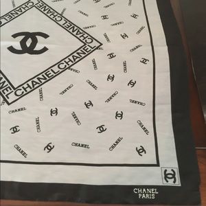 Very beautiful CHANEL logo scarf style